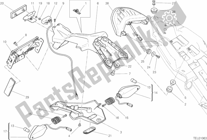 Toutes les pièces pour le Support De Plaque du Ducati Monster 797 Thailand USA 2019